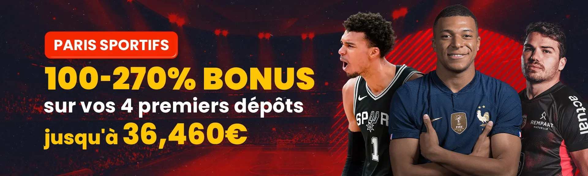 Bonus Sport – Jusqu’à 270%